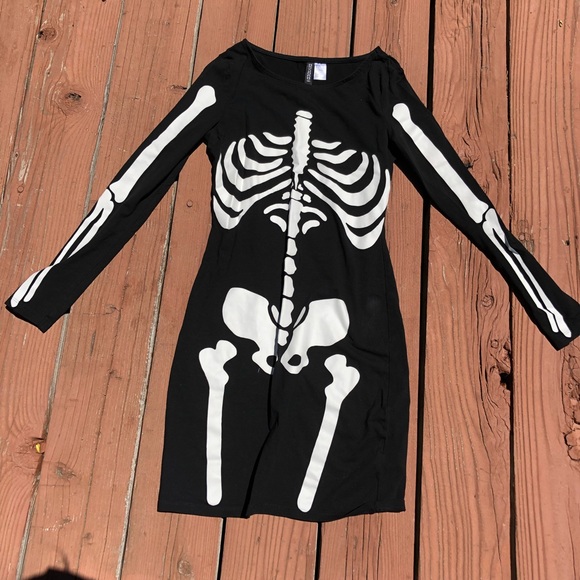 skeleton bodycon dress